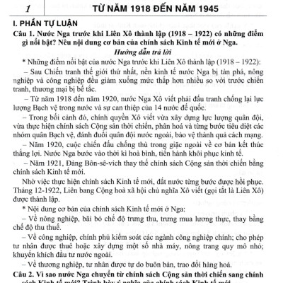 Trả Lời Câu Hỏi Lịch Sử Lớp 9 - Tự Luận & Trắc Nghiệm (Dùng Chung Cho Các Bộ SGK Hiện Hành) (HA)