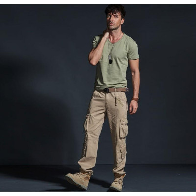 Quần dài kaki túi hộp ống rộng_dã ngoại_du lịch