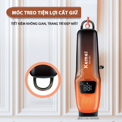 Tông đơ chấn viền Kemei KM-263 công suất mạnh 5W màn hình LCD tiện lợi có thể cạo đầu, khắc tóc tattoo, tạo kiểu- Chính hãng