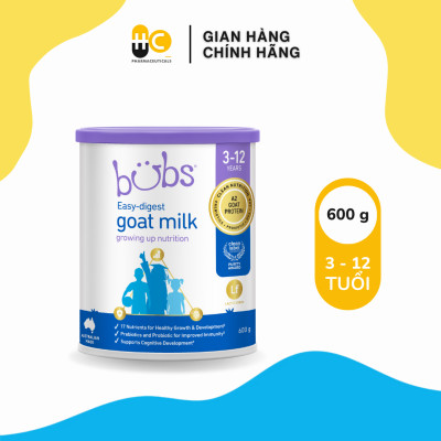 Sữa dinh dưỡng Bubs Easy-Digest Goat Milk Growing Up Nutrition 600g