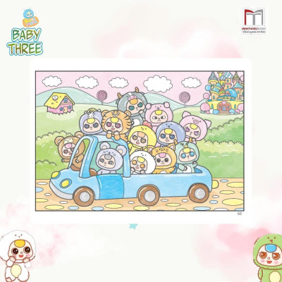 Sách Tô Màu - Bốn Mùa Của Capybara Và Mèo Cam + Baby Three 12 Con Giáp ở Vương Quốc Ngọt Ngào - Combo 2 Cuốn - Minh Thắng