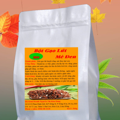 Bột gạo lứt - mè đen - hạt sen 500g - ( MS)