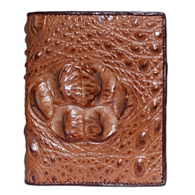  Ví nam da cá sấu màu nâu đỏ HJ92712-27-40-58-66