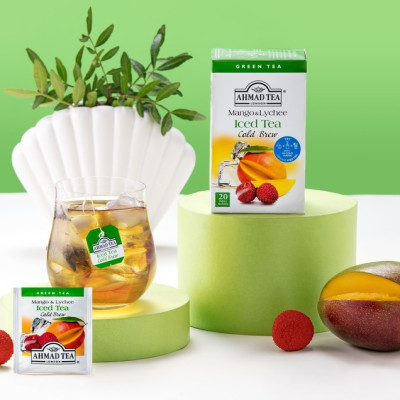 TRÀ PHA LẠNH AHMAD ANH QUỐC - XOÀI & VẢI (40g) - MANGO & LYCHEE Cold Brew - Đặc biệt phù hợp trong những ngày hè nóng nực
