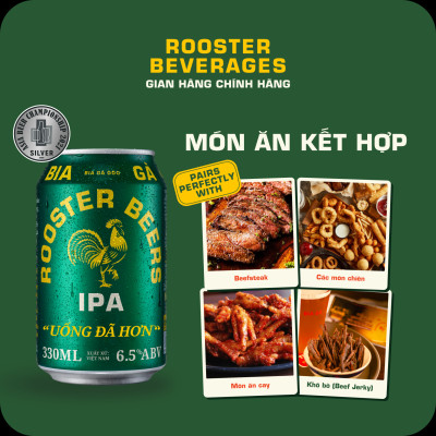 Thùng Rooster Beers IPA (Bia Gà) 24 Lon (330ml/Lon)
