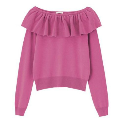 Áo len nữ cách điệu G#U màu 12 Pink - Áo len trễ vai