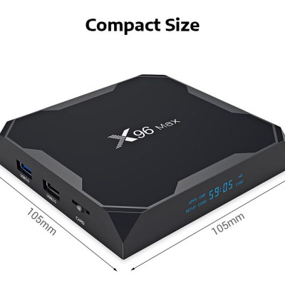 Android tivi box x96 max 4GB RAM wifi kép có điều khiển giọng nói cử chỉ và bộ ứng dụng giải trí - Hàng Nhập Khẩu