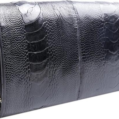 Túi Đeo Da Đà Điểu VIP Huy Hoàng HT6410 (19 x 10.5 cm) - Đen