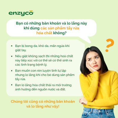 Combo 2 nước giặt sinh học ENZYCO 2L - Chiết xuất Bồ hòn và Enzyme Dứa