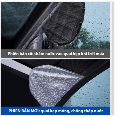 Bạt Phủ Che Nắng Chống Nóng Kính Lái Ô Tô Xe Hơi 3 Lớp Tráng Bạc Cao Cấp
