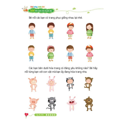 Sách - 500 Trò Chơi Rèn Luyện IQ  Cho Trẻ 4 - 10 Tuổi - Khả Năng Phân Tích - Minh Thắng