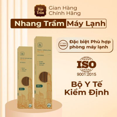 Combo Hương Lộc An Viên – Nhang Trầm Máy Lạnh 20cm (80g) + Khăn Bao Sái Bảo Trầm | Thanh Tịnh