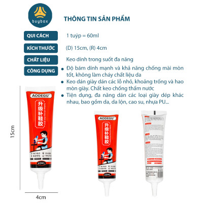 Keo dán giày bền chặt, chống thấm hiệu quả, thiết kế dạng kim dễ dàng sử dụng, tiện lợi - BuyBox - BBPK362