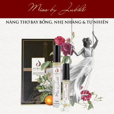 Miss by Jubilé - Tinh dầu nước hoa Pháp nữ Dạng lăn 12ml Thơm Lâu, Sang Trọng, Quyến Rũ