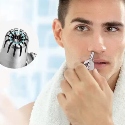 Máy Cắt Tỉa Lông Mũi Cao Cấp Thép Không Rỉ , Nhỏ Gọn Tiện Dụng , Dễ Dàng Vệ Sinh , Nhỏ bằng Hộp Tai Nghe ( tặng bộ chổi vệ sinh nội địa nhật bản mini )