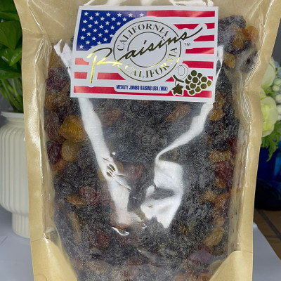 Nho Khô Không Đường 3 Màu Ngọt Tự Nhiên Hàng Mỹ 