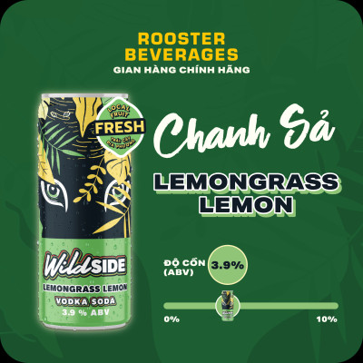 WildSide Vodka Soda Vị Chanh Sả - Thùng 24 Lon (330ml)