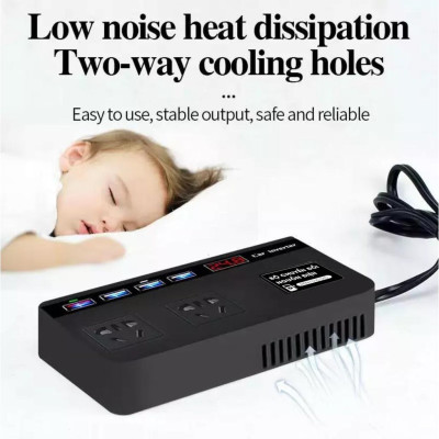 Bộ Chuyển Đổi Nguồn Điện 12V- 24V Sang 220V-200W Cho xe Ô Tô , Xe Hơi Công Suất Tối Đa 150W