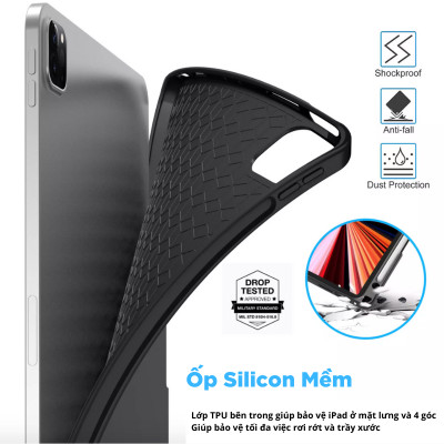 Ốp Lưng/BaoDa/Case Bàn Phím Dành Cho iPad Bluetooth Có Đèn Led Phím, Trackpad Mượt, Có Thể Tháo Rời Bàn Phím WIWU Mag Touch - Hàng Chính Hãng