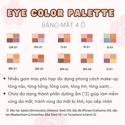 Bảng Phấn Mắt Daisy Doll By Mary Quant Nhật Bản Siêu Bền Màu Đa Chức Năng Phấn Má Hồng Bắt Sáng BR-01 Sand Brown 5.1g