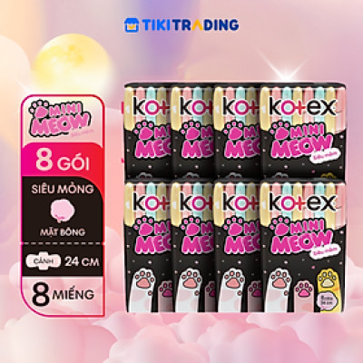 Combo 8 Băng Vệ Sinh Kotex Minimeow 8 miếng