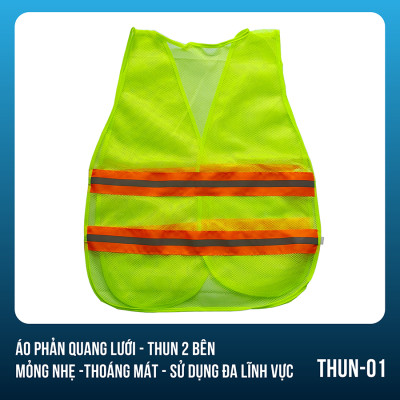 Áo phản quang lưới thun 2 bên thoáng mát, bền, đẹp - Mã THUN01