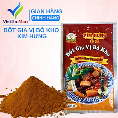 GIA VỊ NẤU BÒ KHO KIM HƯNG GÓI 25G TIỆN LỢI