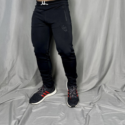 Quần tập gym nam dài DO GYM SHOP logo thêu, thun poly 4 chiều thoáng mát