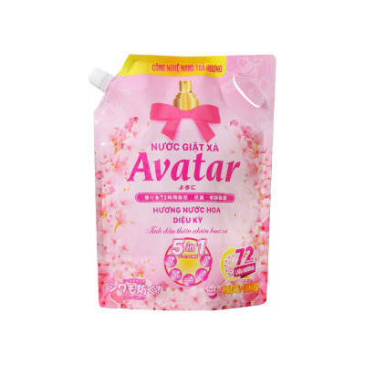 Nước Giặt Xả 5 Trong 1 Hương Hoa Cỏ Lưu Hương 72h Avatar (Túi 3kg)