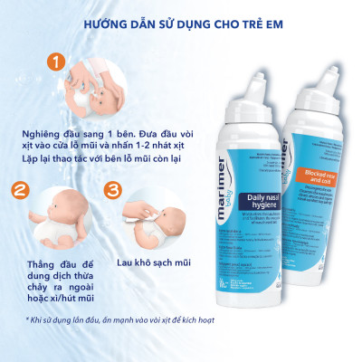 COMBO 2 CHAI XỊT MŨI MARIMER DAILY NASAL HYGIENE – VỆ SINH MŨI HÀNG NGÀY CHO NGƯỜI LỚN
