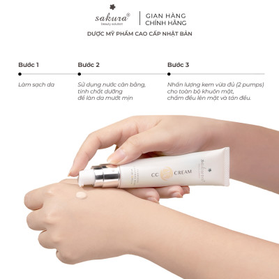 Kem Trang Điểm Chống Nắng Sakura CC Cream Flawless Control Base (40ml)