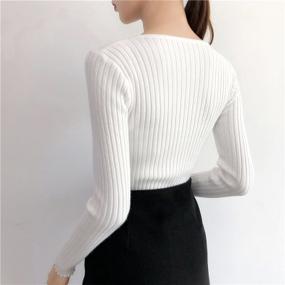 Áo len nữ, áo len dài tay cổ tim Al72