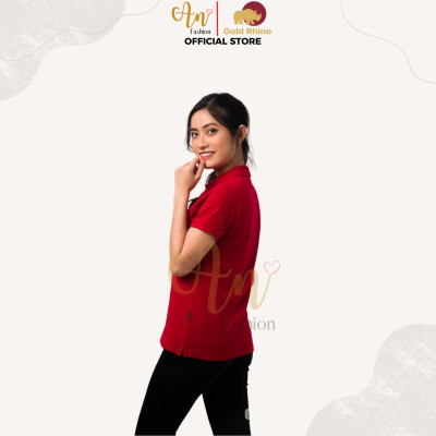 Áo Polo Nữ ĐỎ TƯƠI Chất Liệu Cotton Tự Nhiên Cao Cấp, Cá Tính và Năng Động - Gold Rhino