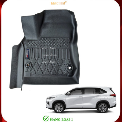 Thảm lót sàn xe ô tô Toyota Innova Cross 2023+ Nhãn hiệu Macsim chất liệu nhựa TPE cao cấp màu đen