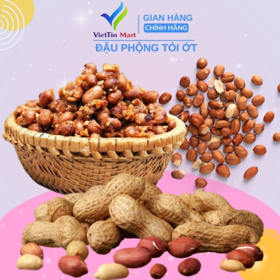 Đậu Phộng Rang Tỏi Ớt Viettin Mart 1.5kg