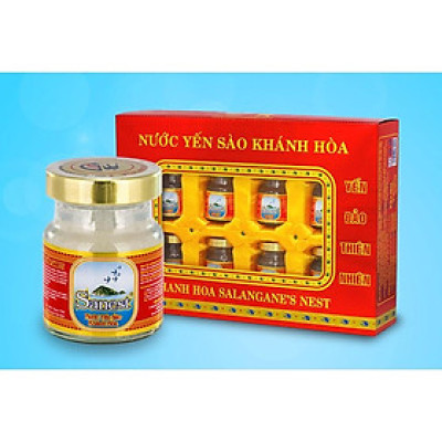 Nước Yến Sào️ CAO CẤP️ Khánh Hòa Sanest Lọ 70ml, Hộp 8 Lọ - 002H8