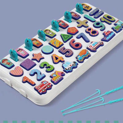 Bàn học chữ số thông minh 5 trong1 có câu cá nam châm 40 chi tiết: câu cá và ghép số, nhân vật, phương tiện giao thông, hình khối học đếm - HENRYSA