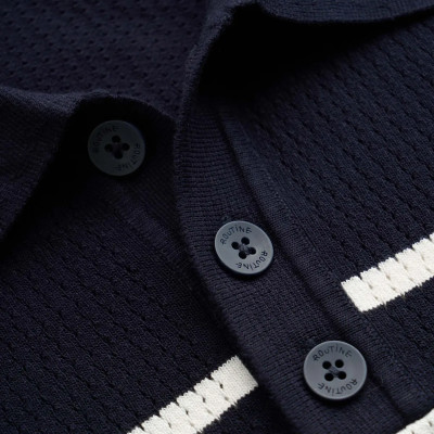 Áo Polo dệt kim nam kẻ sọc Form Fitted - RT 10F25KNI019 | ROUTINE CÀ MAU