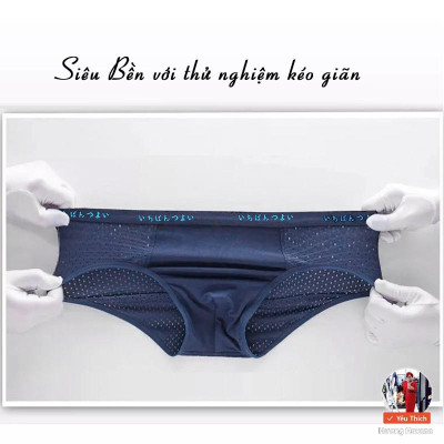 Hộp 4 quần lót nam thông hơi - quần sịp nam tam giác đùi - có size lớn MLQ01