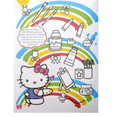 Hello Kitty - Rèn Luyện Khả Năng Sáng Tạo - Sách Tô Màu (TV)