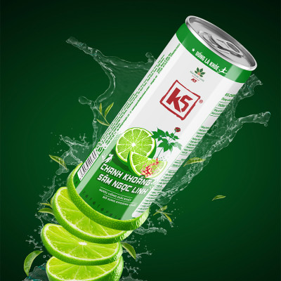 Nước Tăng Lực K5 Sâm Ngọc Linh Thùng 24 Lon Vị Chanh Khoáng (320ml/Lon)