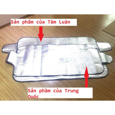 Tấm che nắng ô tô bạt che kính lái xe hơi phủ hai lớp nhôm chống nóng cách nhiệt Tâm Luân