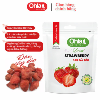 Combo siêu hời 3: Nón lá 5 túi Dâu sấy dẻo 100g Ohla