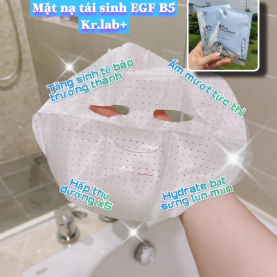 Mặt nạ Mask B5 kr.lab B5 niacinamide EGF complex mask giúp cấp ẩm dưỡng trắng phục hồi da