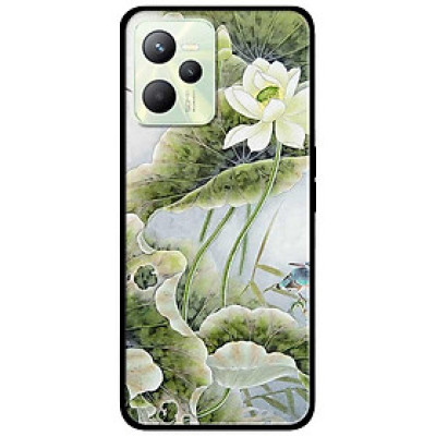 Ốp lưng dành cho Realme C35 - Realme Narzo 50A Prime mẫu Sen Trắng Chú Chim