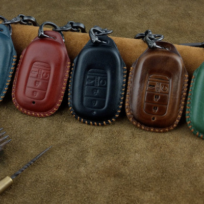 Bao Da Ép Phom Chìa Khóa Ô Tô Honda Civic 2022 4 nút Da Bò Thật - hàng chính hãng