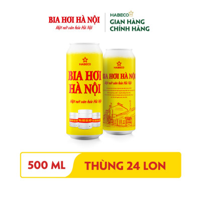 Combo 2 Thùng Bia Hơi Hà Nội - Thùng 24 lon 500ml