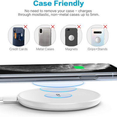 Đế sạc từ tính không dây sạc nhanh 15W chuẩn Qi hiệu CHOETECH T580-F - sạc được cho tất cả thiết bị hỗ trợ sạc không dây, chip sạc thông minh, công nghệ sạc nhanh và an toàn - hàng nhập khẩu