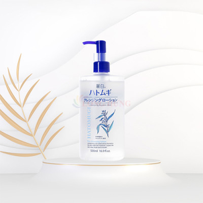 Nước tẩy trang Ý Dĩ Kumano Hatomugi Reihaku Cleansing Lotion làm sạch sâu và dưỡng sáng da (500ml) - Hàng chính hãng