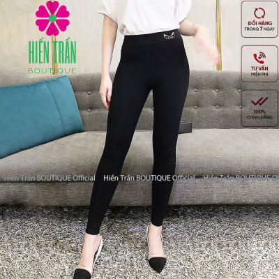 Quần legging nữ Hiền Trần BOUTIQUE cạp cao gen bụng, vải co giãn, mặc tôn dáng